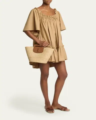 Saint Laurent Panier Tote Bag in Raffia | Thumbnail 5 Saint Laurent Panier Tote Bag in Raffia | Thumbnail 5