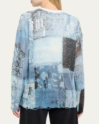 R13 Printed Boyfriend Cardigan | Thumbnail 3 R13 Printed Boyfriend Cardigan | Thumbnail 3