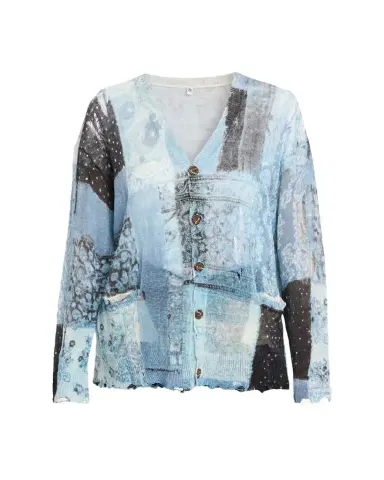 R13 Printed Boyfriend Cardigan | Thumbnail 1 R13 Printed Boyfriend Cardigan | Thumbnail 1