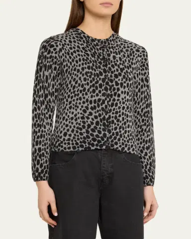 Nili Lotan Keelah Cashmere Leopard-Spot Cardigan | Thumbnail 4 Nili Lotan Keelah Cashmere Leopard-Spot Cardigan | Thumbnail 4