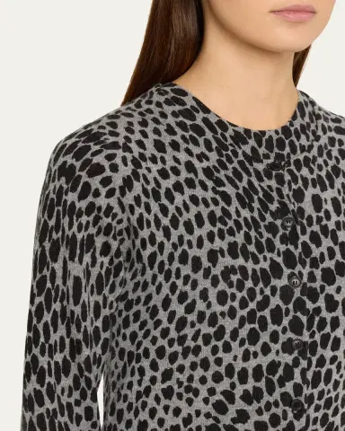 Nili Lotan Keelah Cashmere Leopard-Spot Cardigan | Thumbnail 5 Nili Lotan Keelah Cashmere Leopard-Spot Cardigan | Thumbnail 5