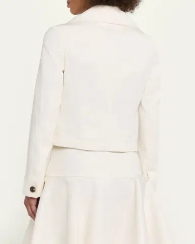 Burberry Bianca Double-Breasted Cotton Twill Short Jacket | Thumbnail 3 Burberry Bianca Double-Breasted Cotton Twill Short Jacket | Thumbnail 3
