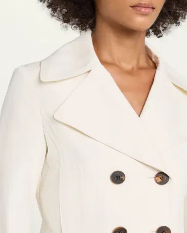 Burberry Bianca Double-Breasted Cotton Twill Short Jacket | Thumbnail 5 Burberry Bianca Double-Breasted Cotton Twill Short Jacket | Thumbnail 5