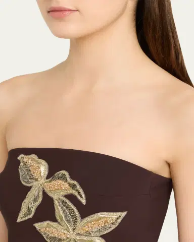 Chiara Boni La Petite Robe Nitra Strapless Bead Applique Column Gown | Thumbnail 9 Chiara Boni La Petite Robe Nitra Strapless Bead Applique Column Gown | Thumbnail 9