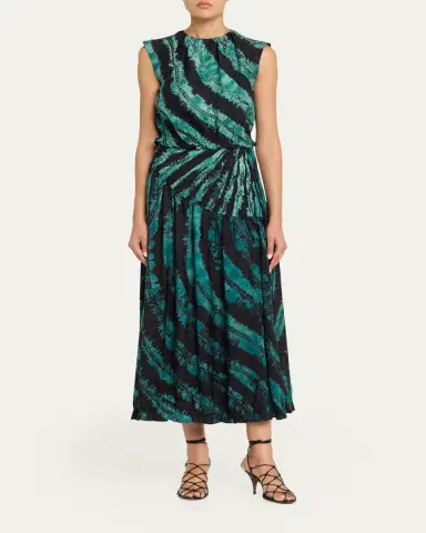 Ulla Johnson Freya Shibori Tie-Dye Midi Skirt | Thumbnail 2 Ulla Johnson Freya Shibori Tie-Dye Midi Skirt | Thumbnail 2