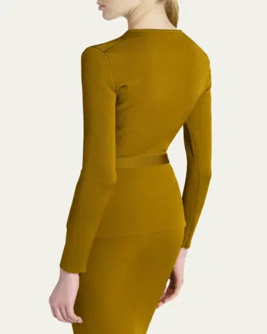 Tom Ford Belted Long-Sleeve Knit Top | Thumbnail 3 Tom Ford Belted Long-Sleeve Knit Top | Thumbnail 3