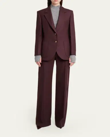 Victoria Beckham Alina Front-Pocket Straight-Leg Trousers | Thumbnail 2 Victoria Beckham Alina Front-Pocket Straight-Leg Trousers | Thumbnail 2