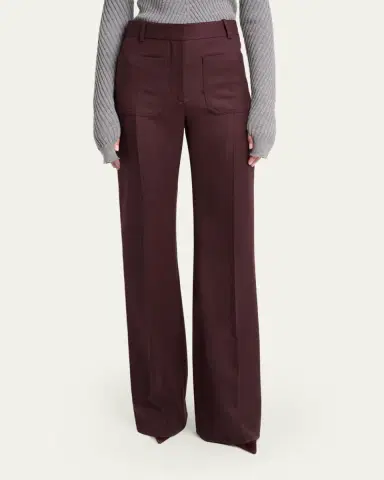 Victoria Beckham Alina Front-Pocket Straight-Leg Trousers | Thumbnail 4 Victoria Beckham Alina Front-Pocket Straight-Leg Trousers | Thumbnail 4