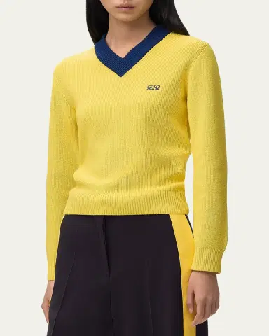 LOEWE Bicolor V-Neck Sweater | Thumbnail 4 LOEWE Bicolor V-Neck Sweater | Thumbnail 4