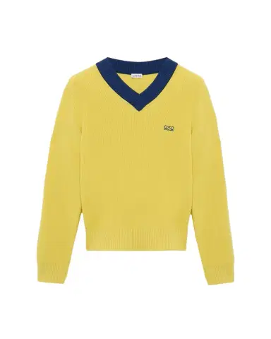 LOEWE Bicolor V-Neck Sweater | Thumbnail 1 LOEWE Bicolor V-Neck Sweater | Thumbnail 1