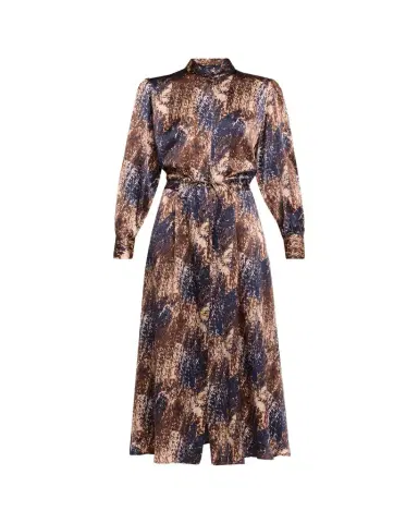 Kiton Long-Sleeve Abstract-Print Silk Drawstring Maxi Shirtdress | Thumbnail 1 Kiton Long-Sleeve Abstract-Print Silk Drawstring Maxi Shirtdress | Thumbnail 1