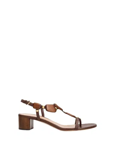 Gianvito Rossi 45mm Wooden Leather Sandals | Thumbnail 1 Gianvito Rossi 45mm Wooden Leather Sandals | Thumbnail 1