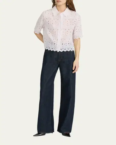 Frame The Paisley Eyelet Shirt | Thumbnail 2 Frame The Paisley Eyelet Shirt | Thumbnail 2