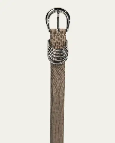 Déhanche Hollyhock Lizard-Embossed Leather Belt | Thumbnail 2 Déhanche Hollyhock Lizard-Embossed Leather Belt | Thumbnail 2
