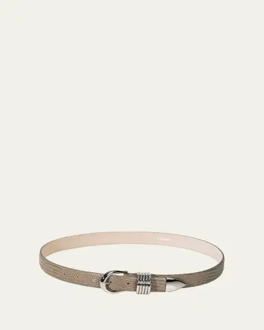 Déhanche Hollyhock Lizard-Embossed Leather Belt | Thumbnail 3 Déhanche Hollyhock Lizard-Embossed Leather Belt | Thumbnail 3
