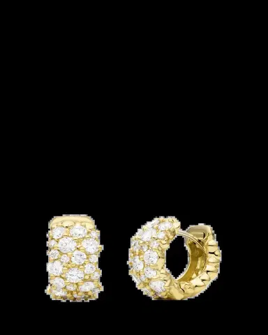 Paul Morelli Confetti Large Snap Hoop Earrings in 18K Yellow Gold, 2.0tcw | Thumbnail 2 Paul Morelli Confetti Large Snap Hoop Earrings in 18K Yellow Gold, 2.0tcw | Thumbnail 2