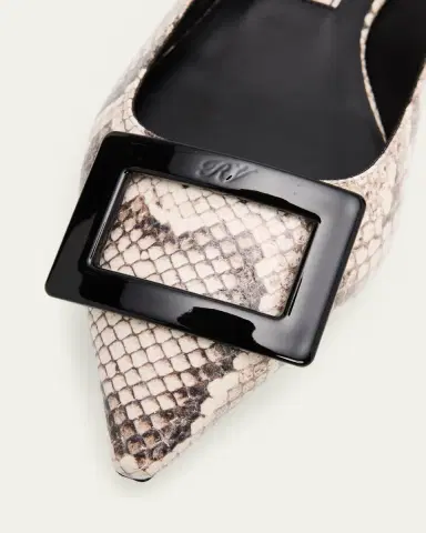 Roger Vivier Gommettine Snake-Embossed Leather Slingback Flats | Thumbnail 5 Roger Vivier Gommettine Snake-Embossed Leather Slingback Flats | Thumbnail 5