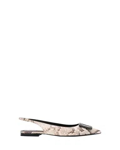 Roger Vivier Gommettine Snake-Embossed Leather Slingback Flats | Thumbnail 1 Roger Vivier Gommettine Snake-Embossed Leather Slingback Flats | Thumbnail 1
