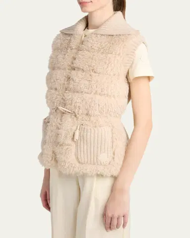 Moncler Teddy & Cashmere Vest | Thumbnail 4 Moncler Teddy & Cashmere Vest | Thumbnail 4