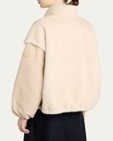 Moncler Chardonneret 2-in-1 Reversible Teddy Down Jacket | Thumbnail 3 Moncler Chardonneret 2-in-1 Reversible Teddy Down Jacket | Thumbnail 3