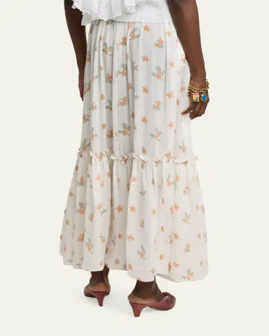 Chloé Blooms Print Silk Maxi Skirt | Thumbnail 3 Chloé Blooms Print Silk Maxi Skirt | Thumbnail 3