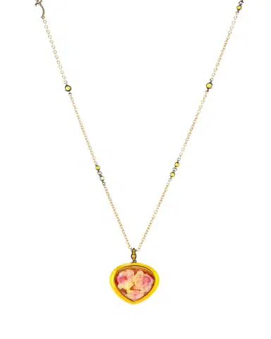 SEVAN BICAKCI 24K Yellow Gold Diamond and Sapphire Floral Artwork Pendant Necklace | Thumbnail 1 SEVAN BICAKCI 24K Yellow Gold Diamond and Sapphire Floral Artwork Pendant Necklace | Thumbnail 1