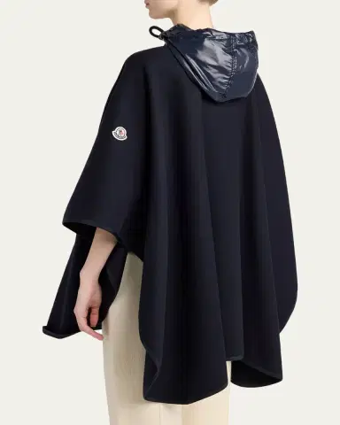 Moncler Genius Padded Wool-Blend Cape | Thumbnail 3 Moncler Genius Padded Wool-Blend Cape | Thumbnail 3