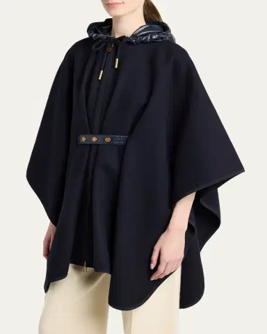 Moncler Genius Padded Wool-Blend Cape | Thumbnail 4 Moncler Genius Padded Wool-Blend Cape | Thumbnail 4