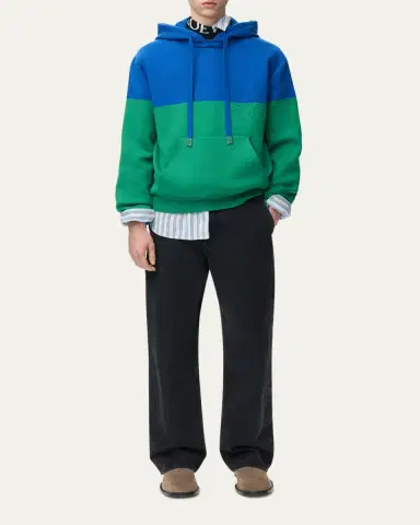 Loewe Men's Leather-Patch Straight-Leg Jeans | Thumbnail 2 Loewe Men's Leather-Patch Straight-Leg Jeans | Thumbnail 2