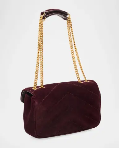 Saint Laurent Mini Loulou Chain-Strap Shoulder Bag in Suede | Thumbnail 3 Saint Laurent Mini Loulou Chain-Strap Shoulder Bag in Suede | Thumbnail 3