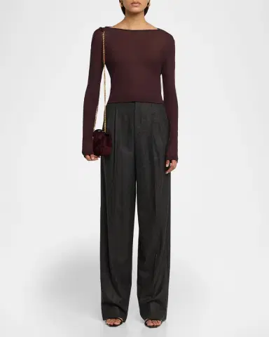 Saint Laurent Mini Loulou Chain-Strap Shoulder Bag in Suede | Thumbnail 5 Saint Laurent Mini Loulou Chain-Strap Shoulder Bag in Suede | Thumbnail 5