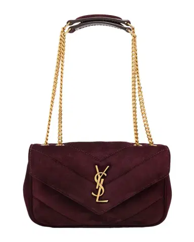 Saint Laurent Mini Loulou Chain-Strap Shoulder Bag in Suede | Thumbnail 1 Saint Laurent Mini Loulou Chain-Strap Shoulder Bag in Suede | Thumbnail 1