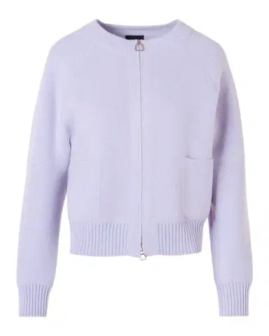 Akris Cashmere Pique Zipped Cardigan | Thumbnail 1 Akris Cashmere Pique Zipped Cardigan | Thumbnail 1