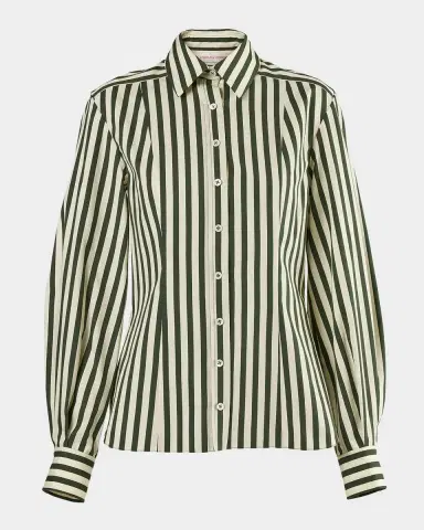 Carolina Herrera Isabella Striped Cotton Shirt | Thumbnail 3 Carolina Herrera Isabella Striped Cotton Shirt | Thumbnail 3