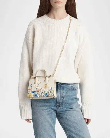 Strathberry Nano Floral Leather Tote Bag | Thumbnail 2 Strathberry Nano Floral Leather Tote Bag | Thumbnail 2