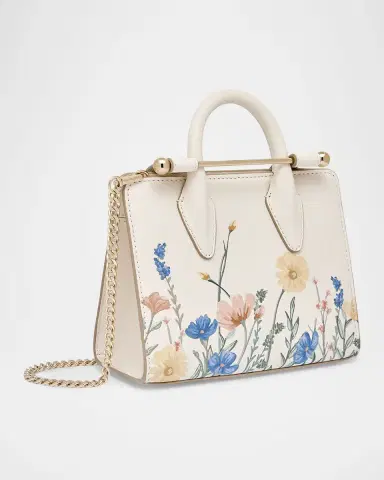 Strathberry Nano Floral Leather Tote Bag | Thumbnail 3 Strathberry Nano Floral Leather Tote Bag | Thumbnail 3