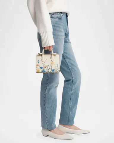Strathberry Nano Floral Leather Tote Bag | Thumbnail 8 Strathberry Nano Floral Leather Tote Bag | Thumbnail 8