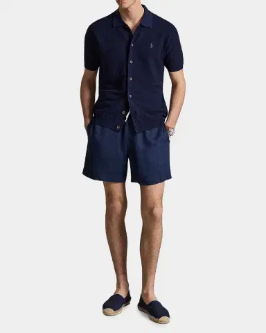 Polo Ralph Lauren Men's Cotton-Linen Short-Sleeve Cardigan | Thumbnail 2 Polo Ralph Lauren Men's Cotton-Linen Short-Sleeve Cardigan | Thumbnail 2