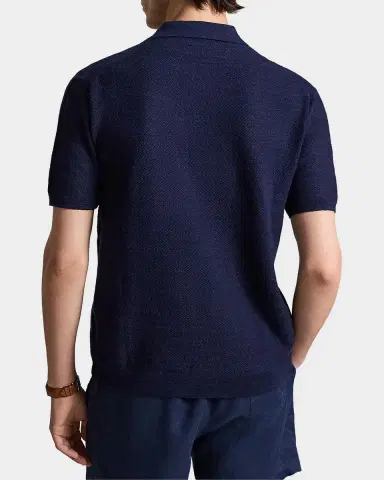 Polo Ralph Lauren Men's Cotton-Linen Short-Sleeve Cardigan | Thumbnail 3 Polo Ralph Lauren Men's Cotton-Linen Short-Sleeve Cardigan | Thumbnail 3