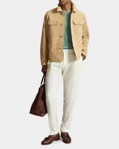 Polo Ralph Lauren Men's The Ashdale Suede Shirt Jacket | Thumbnail 2 Polo Ralph Lauren Men's The Ashdale Suede Shirt Jacket | Thumbnail 2