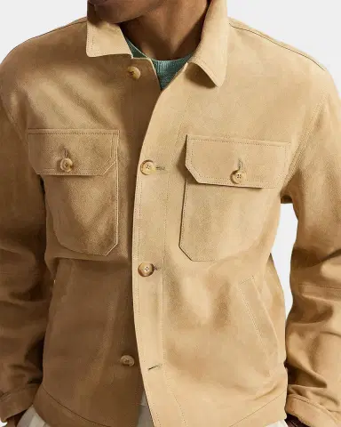Polo Ralph Lauren Men's The Ashdale Suede Shirt Jacket | Thumbnail 5 Polo Ralph Lauren Men's The Ashdale Suede Shirt Jacket | Thumbnail 5
