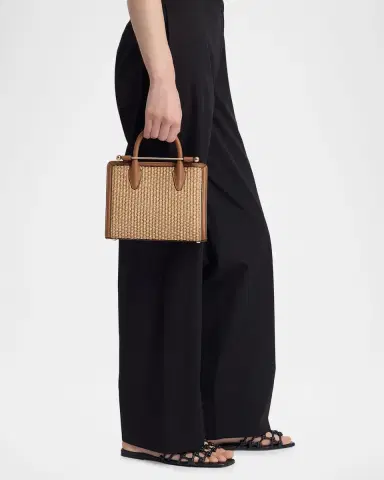 Strathberry Mini Raffia & Leather Tote Bag | Thumbnail 5 Strathberry Mini Raffia & Leather Tote Bag | Thumbnail 5