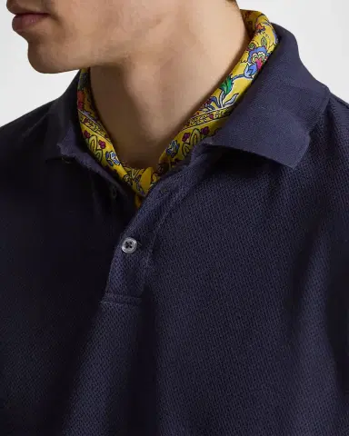 Polo Ralph Lauren Men's Pointelle Jersey Polo Shirt | Thumbnail 5 Polo Ralph Lauren Men's Pointelle Jersey Polo Shirt | Thumbnail 5