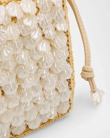 BTB Los Angeles Brielle Mini Embellished Raffia Tote Bag | Thumbnail 6 BTB Los Angeles Brielle Mini Embellished Raffia Tote Bag | Thumbnail 6