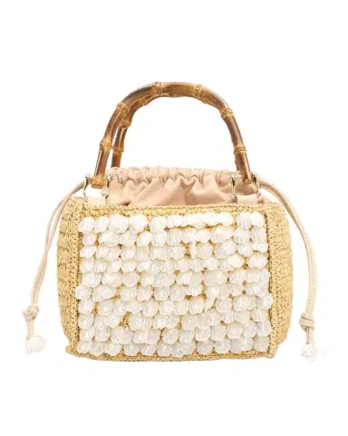 BTB Los Angeles Brielle Mini Embellished Raffia Tote Bag | Thumbnail 1 BTB Los Angeles Brielle Mini Embellished Raffia Tote Bag | Thumbnail 1