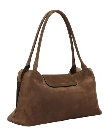 Versace Medium Suede Shoulder Bag | Thumbnail 1 Versace Medium Suede Shoulder Bag | Thumbnail 1