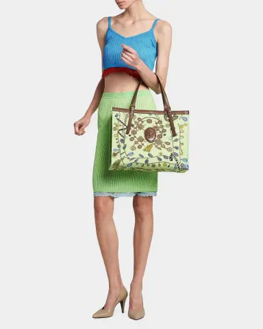 Versace Large Broken-Jewel Medusa Cotton Canvas Tote Bag | Thumbnail 2 Versace Large Broken-Jewel Medusa Cotton Canvas Tote Bag | Thumbnail 2