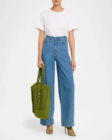 A.L.C. Lucy Crochet Raffia Tote Bag | Thumbnail 5 A.L.C. Lucy Crochet Raffia Tote Bag | Thumbnail 5