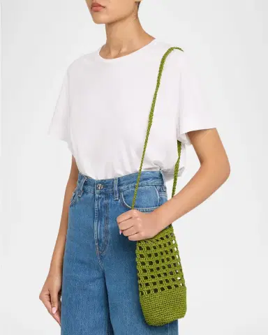 A.L.C. Rita Crochet Raffia Cylindrical Shoulder Bag | Thumbnail 3 A.L.C. Rita Crochet Raffia Cylindrical Shoulder Bag | Thumbnail 3