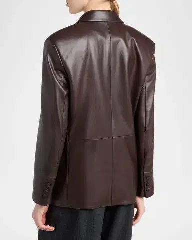 Giorgio Armani Double-Breasted Leather Jacket | Thumbnail 2 Giorgio Armani Double-Breasted Leather Jacket | Thumbnail 2